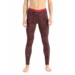 dámské spodky ICEBREAKER Wmns 200 Oasis Leggings Lichen, Black/Cherry/Flash/Aop velikost: XS