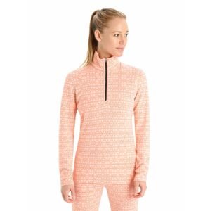 dámské triko dlouhý rukáv ICEBREAKER Wmns 250 Vertex LS Half Zip Alpine Geo, Snow/Flash/J velikost: XS