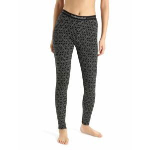 dámské spodky ICEBREAKER Wmns 250 Vertex Leggings Alpine Geo, Black/Snow/J velikost: XS