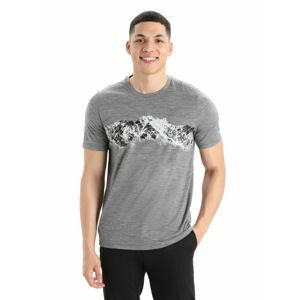 Pánské triko krátký rukáv ICEBREAKER Mens Tech Lite II SS Tee Remarkable Range, Gritstone Heather velikost: S