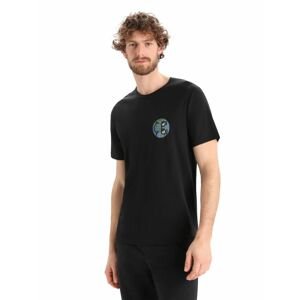 Pánské triko krátký rukáv ICEBREAKER Mens Tech Lite II SS Tee IB Story, Black velikost: S