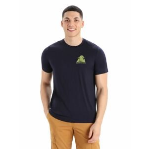 Pánské triko krátký rukáv ICEBREAKER Mens Tech Lite II SS Tee Alp Ascension, Midnight Navy velikost: M