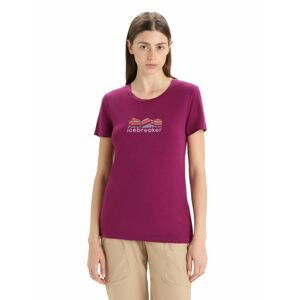 ICEBREAKER Wmns Tech Lite II SS Tee Mountain Geology, Go Berry velikost: XL