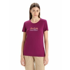 ICEBREAKER Wmns Tech Lite II SS Tee Mountain Geology, Go Berry velikost: XS