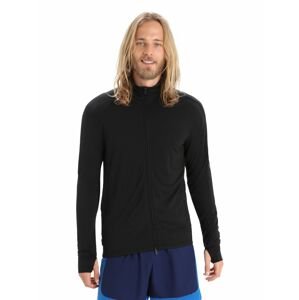 Pánská mikina, zip ICEBREAKER Mens ZoneKnit™ LS Zip, Black velikost: XXL