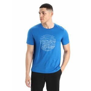 Pánské triko krátký rukáv ICEBREAKER Mens Tech Lite II SS Tee Pump Track, Lazurite velikost: XL