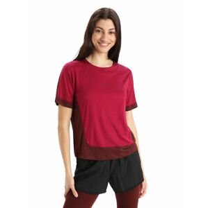 dámské triko krátký rukáv ICEBREAKER Wmns ZoneKnit™ SS Tee, Cherry/Espresso/Cb velikost: L