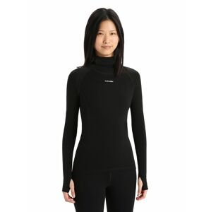 Dámské triko dlouhý rukáv ICEBREAKER Wmns Merino LS Roll Neck, Black velikost: S