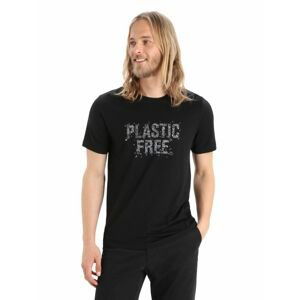 pánské triko krátký rukáv ICEBREAKER Mens Tech Lite II SS Tee Plastic Free, Black velikost: M