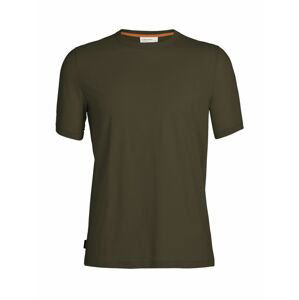 Pánské triko krátký rukáv ICEBREAKER Mens Tencel Cotton SS Tee, Loden velikost: M