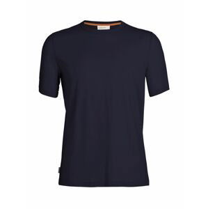 Pánské triko krátký rukáv ICEBREAKER Mens Tencel Cotton SS Tee, Midnight Navy velikost: XS