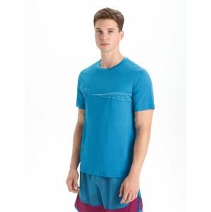 ICEBREAKER Mens Tech Lite II SS Tee Cadence Paths, Geo Blue velikost: XXL