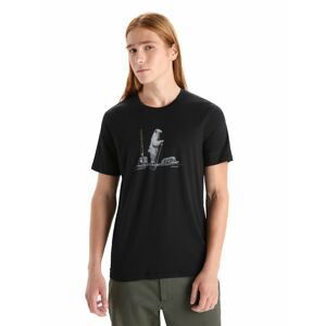 ICEBREAKER Mens Tech Lite II SS Tee Polar Paddle, Black velikost: L