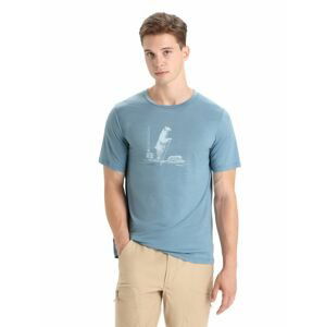 ICEBREAKER Mens Tech Lite II SS Tee Polar Paddle, Astral Blue velikost: XS