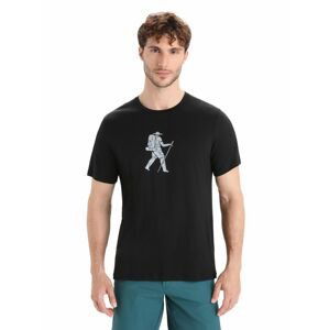 ICEBREAKER Mens Tech Lite II SS Tee Trail Hiker, Black velikost: L