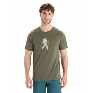 ICEBREAKER Mens Tech Lite II SS Tee Trail Hiker, Loden velikost: L