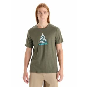 ICEBREAKER Mens Tech Lite II SS Tee Camping Grounds, Loden velikost: L