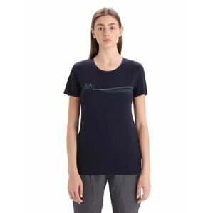 ICEBREAKER Wmns Tech Lite II SS Tee Cadence Paths, Midnight Navy velikost: XL