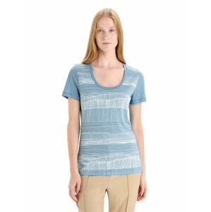 ICEBREAKER Wmns Tech Lite II SS Scoop Tee Reflection Lines, Astral Blue velikost: S