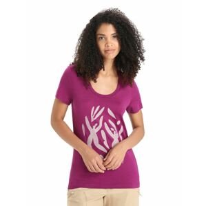 ICEBREAKER Wmns Tech Lite II SS Scoop Tee Nature Celebration, Go Berry velikost: M