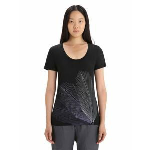 ICEBREAKER Wmns Tech Lite II SS Scoop Tee Plume, Black velikost: M