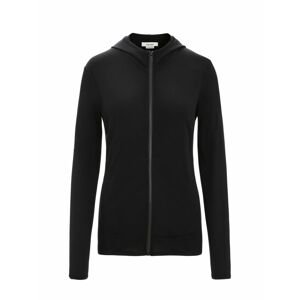 ICEBREAKER Wmns Granary LS Zip Hoodie, Black velikost: L