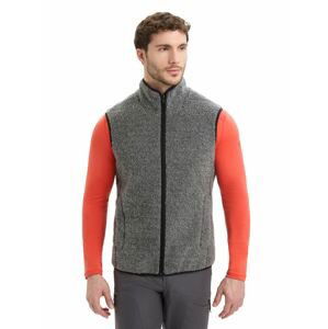 ICEBREAKER Mens RealFleece™ High Pile Vest, Gritstone Heather/Black velikost: XXL