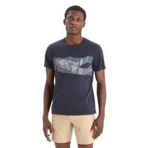 ICEBREAKER Mens Central Classic SS Tee St Anton, Midnight Navy velikost: L