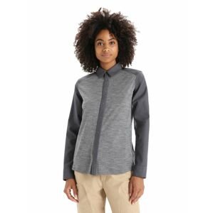 ICEBREAKER Wmns Hike LS Top, Gritstone Heather/Monsoon velikost: S