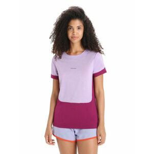 Dámské merino triko krátký rukáv ICEBREAKER Wmns ZoneKnit SS Tee, Purple Haze/Go Berry velikost: L