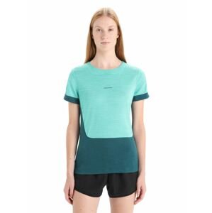 ICEBREAKER Wmns ZoneKnit SS Tee, Fresh Heather/Green Glory velikost: L