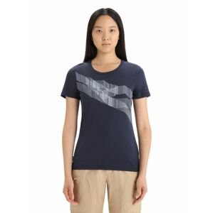 ICEBREAKER Wmns Central Classic SS Tee St Anton, Midnight Navy velikost: XL