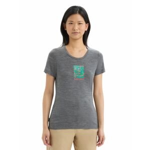 ICEBREAKER Wmns Tech Lite II SS Tee Wildflower Bloom, Gritstone Heather velikost: M