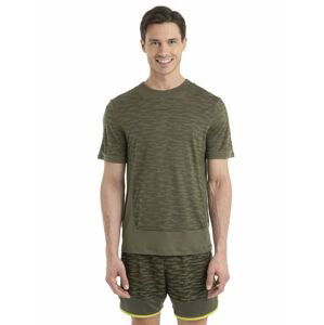 ICEBREAKER Mens Merino 125 ZoneKnit SS Tee IB Topo, Loden/Loden Dk/Aop velikost: L