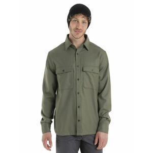 ICEBREAKER Mens Merino 200 Dawnder LS Flannel Shirt, Loden velikost: XL