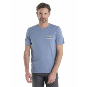 Pánské merino triko krátký rukáv ICEBREAKER Mens Merino 150 Tech Lite II SS Tee Aotearoa, Kyanite velikost: S