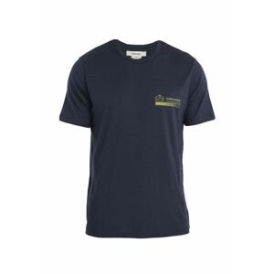 Pánské merino triko krátký rukáv ICEBREAKER Mens Merino 150 Tech Lite II SS Tee Mountain, Midnight Navy velikost: M