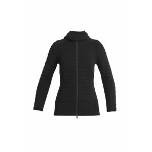 ICEBREAKER Wmns Merino Tencel ZoneKnit LS Zip Hoodie, Black velikost: S