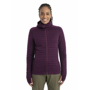 ICEBREAKER Wmns Merino Tencel ZoneKnit LS Zip Hoodie, Nightshade velikost: L