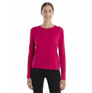 ICEBREAKER Wmns Merino 125 ZoneKnit Energy Wind LS T-Shirt, Electron Pink velikost: XS