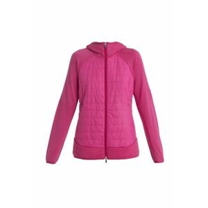 ICEBREAKER Wmns Merino Quantum Hybrid LS Zip Hoodie, Electron Pink/Tempo velikost: L