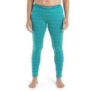 Dámské merino spodky ICEBREAKER Wmns Merino 260 Vertex Leggings Herenga, Flux Green/Snow velikost: XL