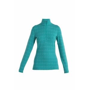 ICEBREAKER Wmns Merino 260 Vertex LS Half Zip Herenga, Flux Green/Snow/J velikost: XS