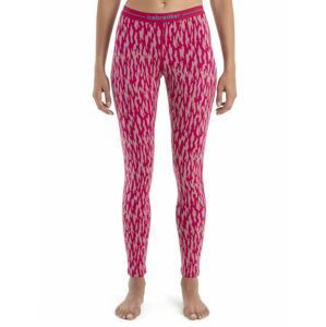 ICEBREAKER Wmns Merino 260 Vertex Legging Macro Forms, Crystal/Electron Pink velikost: L