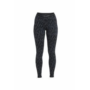 Dámské merino spodky ICEBREAKER Wmns Merino 260 Vertex Legging Macro Forms, Graphite/Black velikost: L