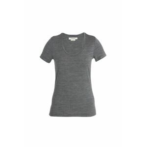 ICEBREAKER Wmns Merino 150 Tech Lite II SS Scp T Herenga, Gritstone Heather/Black/Aop velikost: L