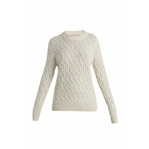 Dámský merino svetr ICEBREAKER Wmns Merino Cable Knit Crewe Sweater, Undyed velikost: M