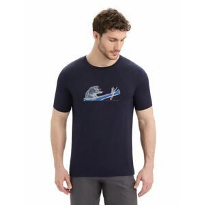 ICEBREAKER Mens Tech Lite II SS Tee Canoe Companions, Midnight Navy velikost: S