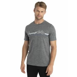 ICEBREAKER Mens Merino 150 Tech Lite II SS Tee TBC, Gritstone Heather velikost: M