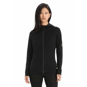 Dámská mikina ICEBREAKER Wmns Quantum III LS Zip Hood, Black velikost: XL